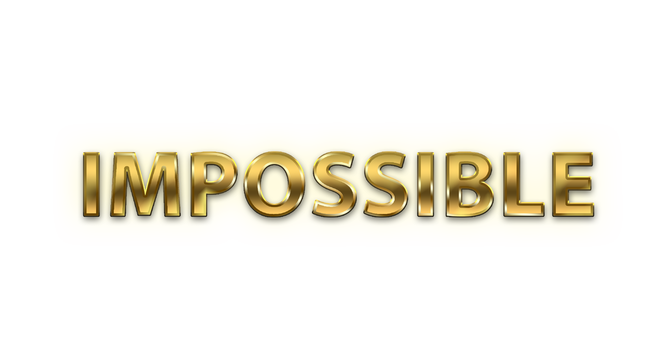 Impossible word png, Impossible png,  WORD Impossible gold text typography PNG images free